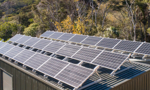 Tilted Farm Shed Solar Array